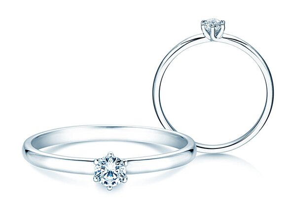 Verlobungsring Melody in Silber 925/- mit Labordiamant 0,15ct E/VS