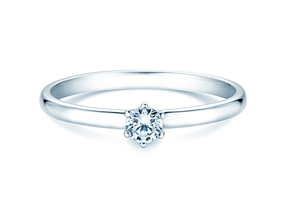 Verlobungsring Melody in Silber 925/- mit Labordiamant 0,15ct E/VS