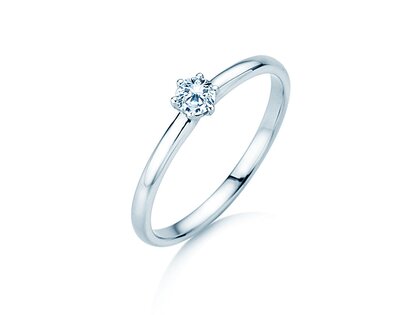 Verlobungsring Melody in Silber 925/- mit Labordiamant 0,15ct E/VS