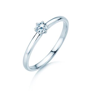 Verlobungsring Melody in Silber 925/- mit Labordiamant 0,15ct E/VS