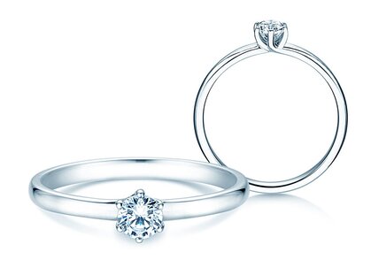 Verlobungsring Melody in Platin 950/- mit Diamant 0,25ct H/SI
