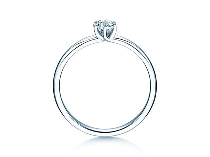 Verlobungsring Melody in 9K Weißgold mit Diamant 0,25ct H/SI