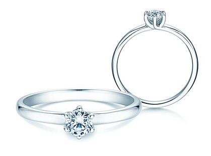 Verlobungsring Melody in Platin 950/- mit Diamant 0,40ct G/VS