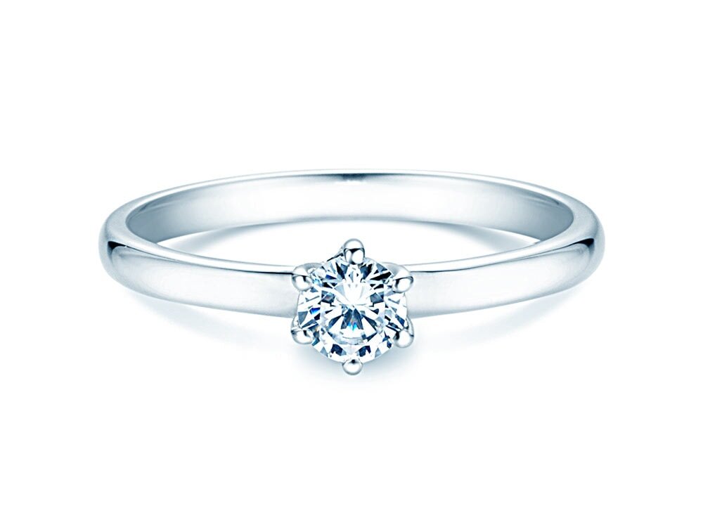 Verlobungsring Melody in 18K Weißgold mit Diamant 0,40ct G/SI