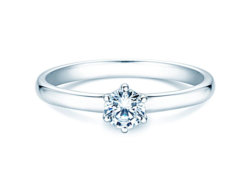 Verlobungsring Melody in 18K Weißgold mit Labordiamant 0,50ct E/VS