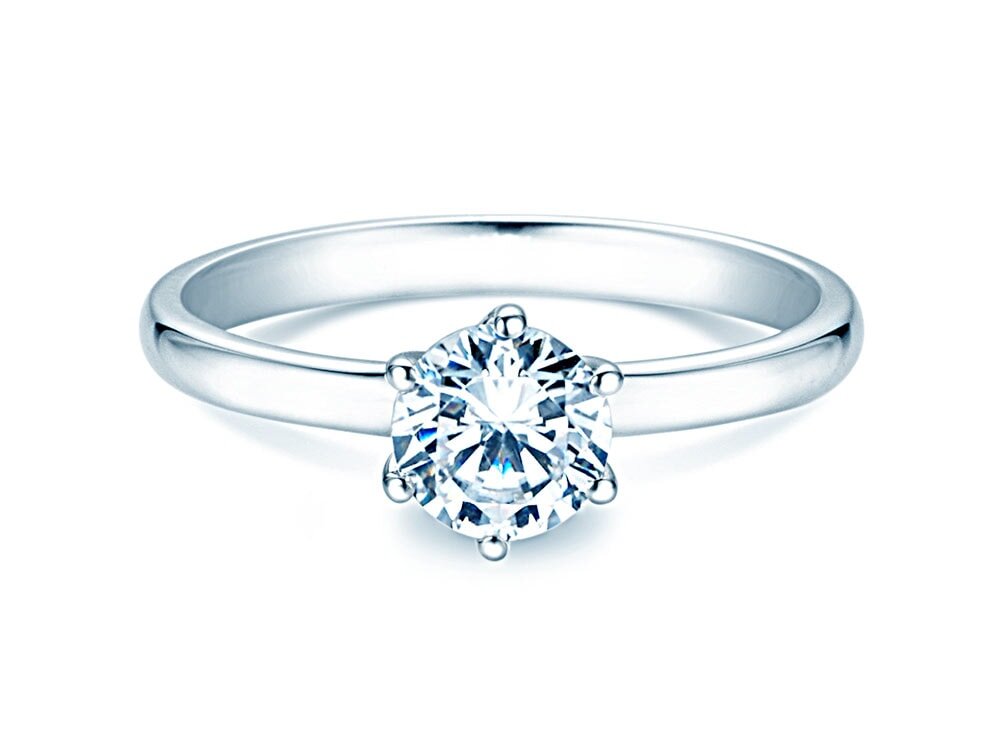 Verlobungsring Melody in 9K Weißgold mit Labordiamant 1,50ct D/IF