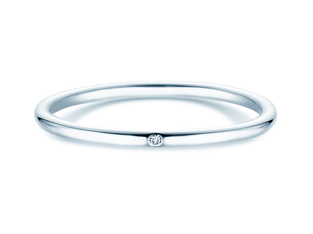 Verlobungsring Promise Petite in Silber 925/- mit Diamant 0,005ct G/SI