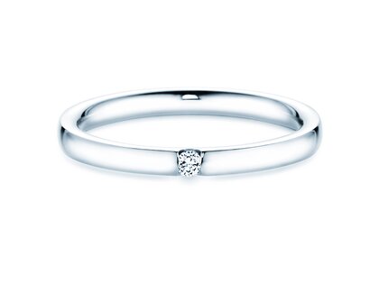Verlobungsring Destiny in 14K Weißgold mit Diamant 0,03ct H/SI