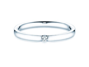 Verlobungsring Destiny in 14K Weißgold mit Diamant 0,03ct H/SI