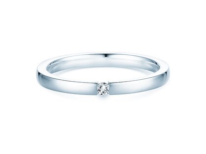 Verlobungsring Infinity in 14K Weißgold mit Diamant 0,03ct H/SI