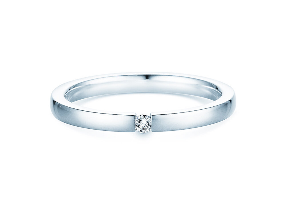 Verlobungsring Infinity in Silber 925/- mit Diamant 0,03ct G/SI
