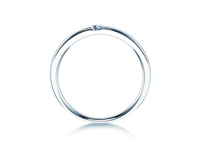 Verlobungsring Italic in Silber 925/- mit Diamant 0,03ct G/SI
