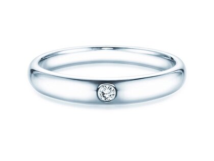 Verlobungsring Promise in Silber 925/- mit Diamant 0,03ct G/VS
