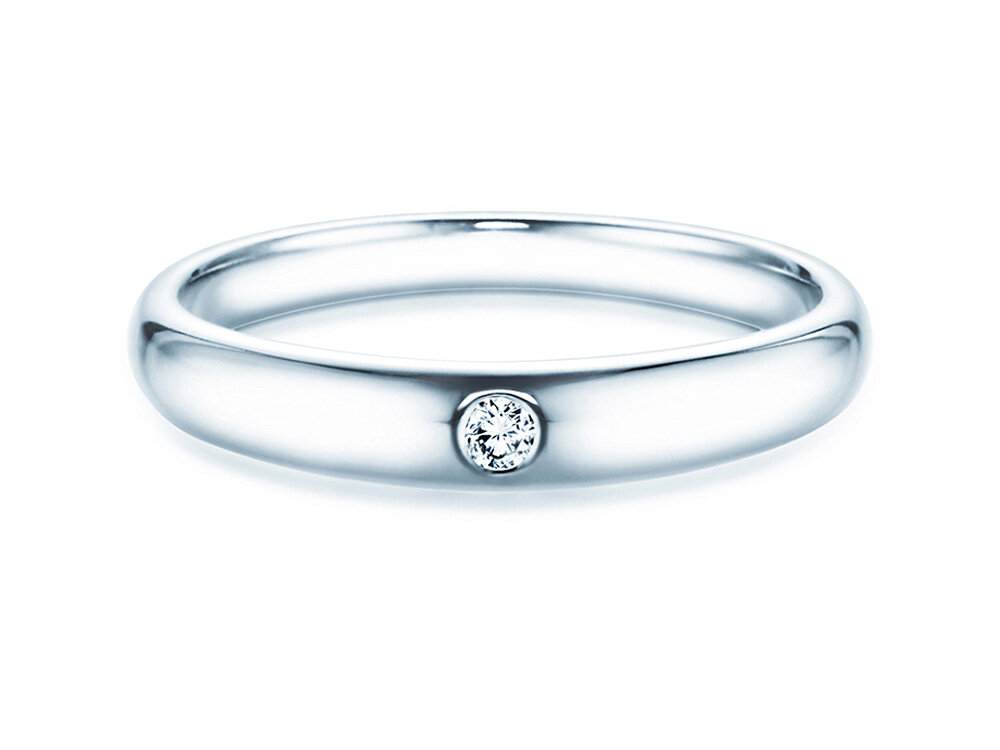 Verlobungsring Promise in Silber 925/- mit Diamant 0,03ct G/SI