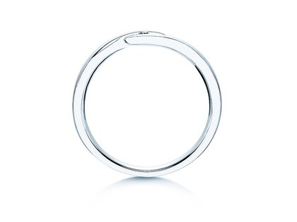 Verlobungsring Twist in 14K Weißgold mit Diamant 0,03ct G/SI