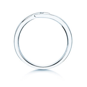 Verlobungsring Twist in 14K Weißgold mit Diamant 0,03ct G/SI