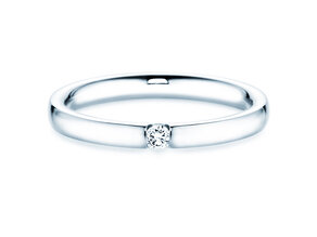 Verlobungsring Destiny in Silber 925/- mit Diamant 0,05ct H/SI
