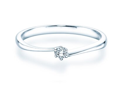 Verlobungsring Devotion in Silber 925/- mit Diamant 0,05ct D/IF