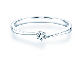 Verlobungsring Devotion in Silber 925/- mit Diamant 0,05ct D/IF