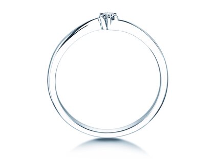 Verlobungsring Devotion in Silber 925/- mit Diamant 0,05ct D/IF