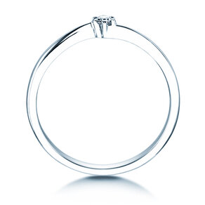 Verlobungsring Devotion in Silber 925/- mit Diamant 0,05ct D/IF