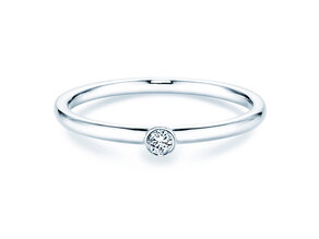 Verlobungsring Eternal in 9K Weißgold mit Diamant 0,05ct G/SI