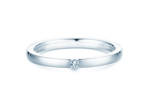Verlobungsring Infinity in 18K Weißgold mit Diamant 0,05ct G/VS