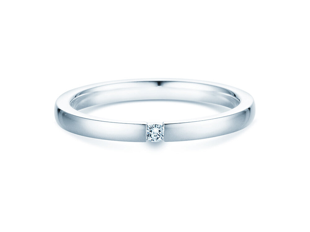 Verlobungsring Infinity in Silber 925/- mit Diamant 0,05ct G/SI