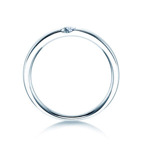Verlobungsring Italic in 14K Weißgold mit Diamant 0,05ct H/SI