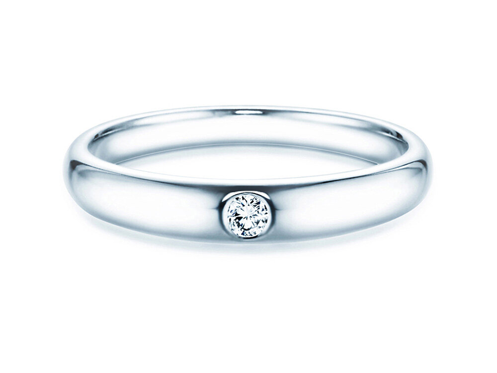 Verlobungsring Promise in Silber 925/- mit Diamant 0,05ct G/SI