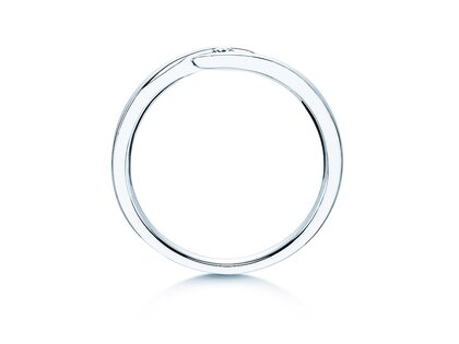 Verlobungsring Twist in Silber 925/- mit Diamant 0,05ct H/SI