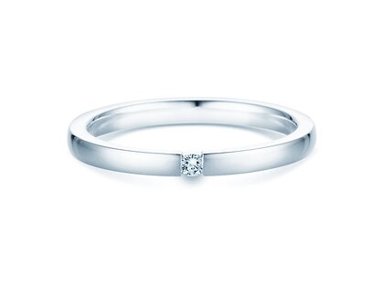 Verlobungsring Infinity in Silber 925/- mit Diamant 0,07ct H/SI