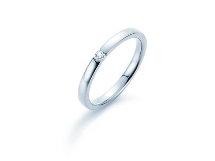 Verlobungsring Infinity in Silber 925/- mit Diamant 0,07ct H/SI