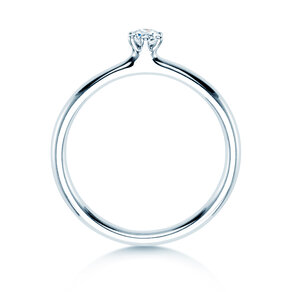 Verlobungsring Classic 6 in 9K Weißgold mit Diamant 0,10ct G/IF