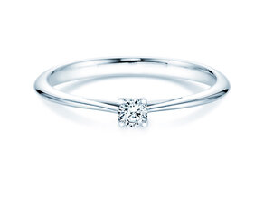 Verlobungsring Delight in 18K Weißgold mit Diamant 0,10ct H/SI