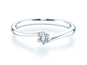 Verlobungsring Devotion in 18K Weißgold mit Diamant 0,10ct H/SI