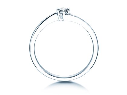 Verlobungsring Devotion in 18K Weißgold mit Diamant 0,10ct H/SI