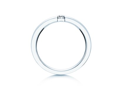 Verlobungsring Infinity in 14K Weißgold mit Diamant 0,10ct G/SI