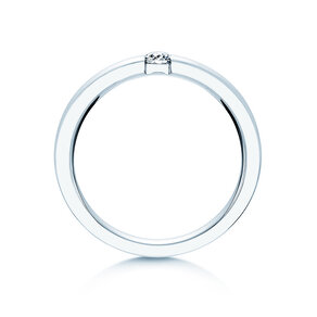 Verlobungsring Infinity in 14K Weißgold mit Diamant 0,10ct G/SI