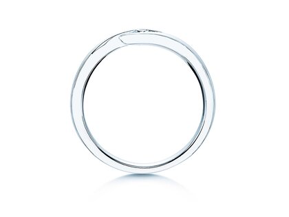 Verlobungsring Twist in Silber 925/- mit Diamant 0,10ct G/VS