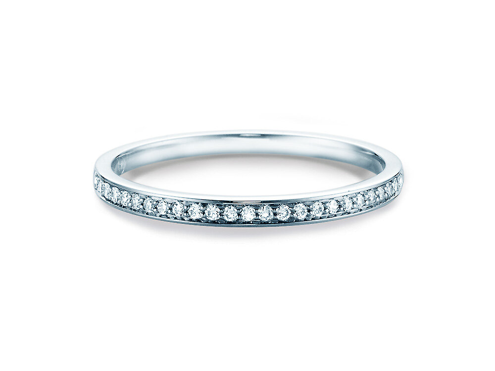 Verlobungsring Alliance in Platin 950/- mit Diamanten 0,125ct G/SI