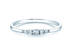 Verlobungsring 5 Diamonds in 14K Weißgold mit Diamanten 0,15ct G/SI