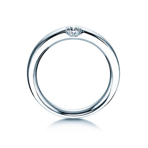 Verlobungsring Destiny in 14K Weißgold mit Diamant 0,15ct H/SI