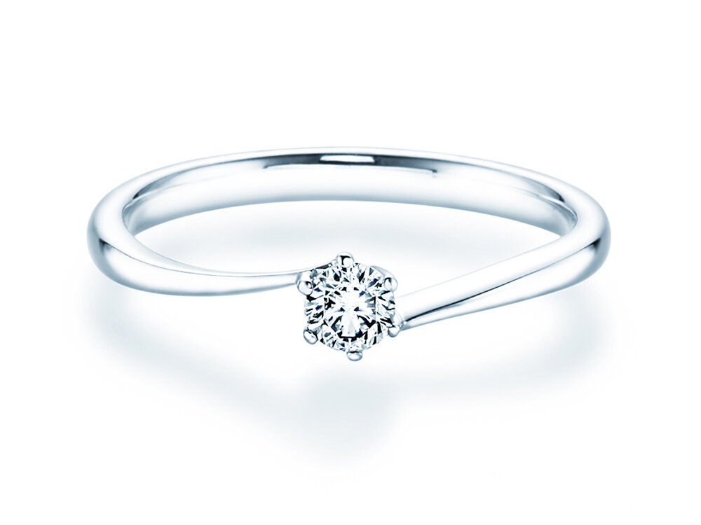 Verlobungsring Devotion in Silber 925/- mit Diamant 0,15ct G/SI
