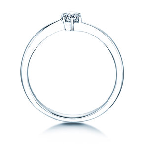 Verlobungsring Devotion in 18K Weißgold mit Diamant 0,15ct H/SI