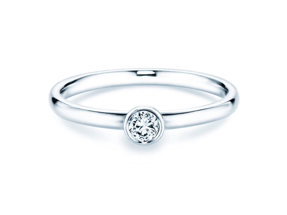 Verlobungsring Eternal in Silber 925/- mit Diamant 0,15ct G/SI