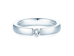 Verlobungsring Infinity in 14K Weißgold mit Labordiamant 0,15ct E/VS