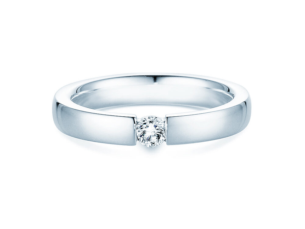 Verlobungsring Infinity in Silber 925/- mit Labordiamant 0,15ct E/VS