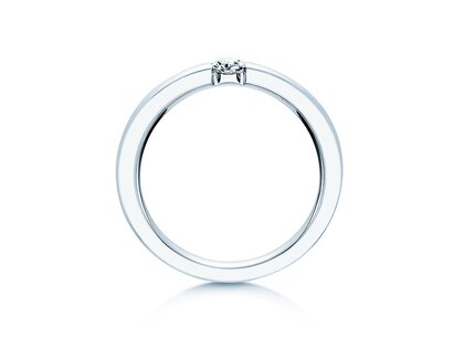 Verlobungsring Infinity in 14K Weißgold mit Labordiamant 0,15ct E/VS