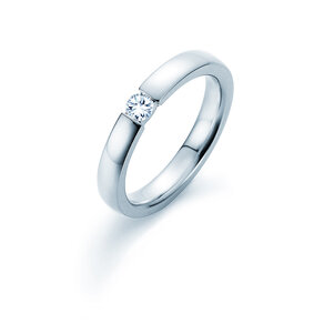 Verlobungsring Infinity in Silber 925/- mit Labordiamant 0,15ct E/VS